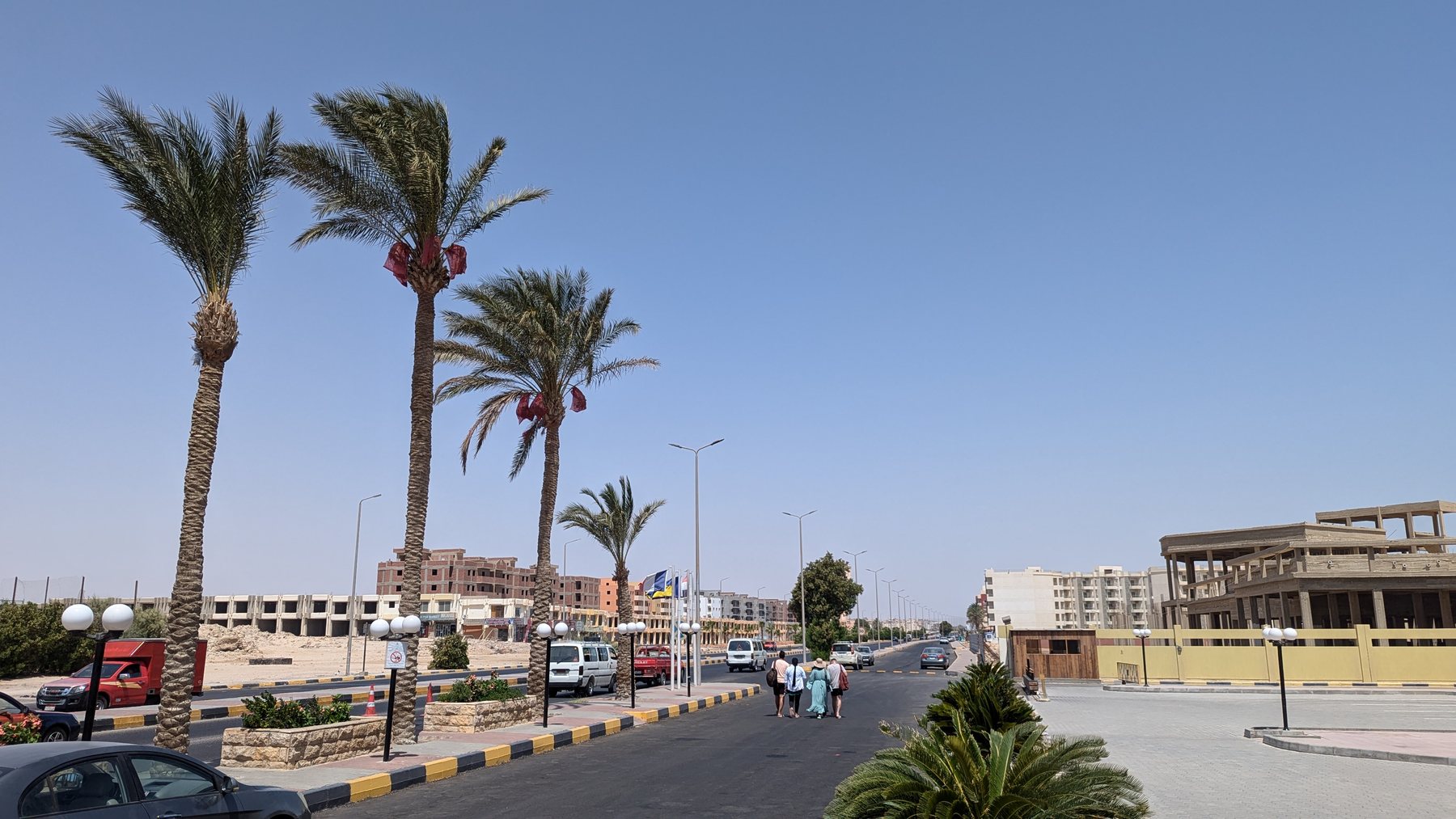 Palmenstraße in Hurghada