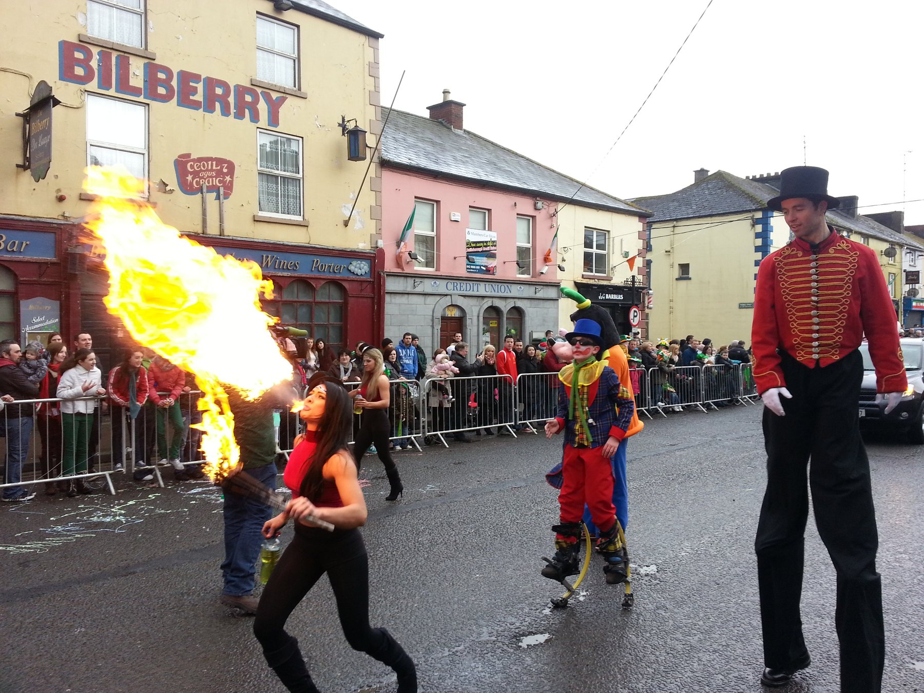 Feuerkünstler beim St. Patrick’s Day