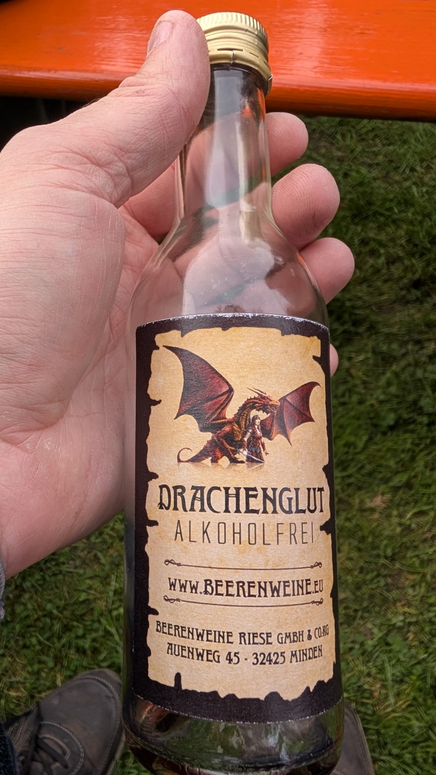 Flasche Drachenglut alkoholfrei beim Retro-MPS Borken